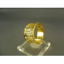 Zlatý dámsky prsteň so vzormi žlté zlato DP57393Z