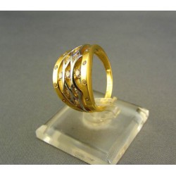 Zlatý prsteň viacfarebný s kamienkami VP56565V