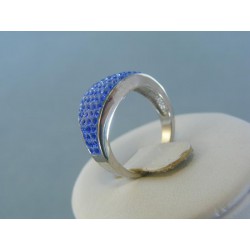Strieborný prsteň modré krištáliky VPS51373