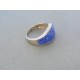 Strieborný prsteň modré krištálik VPS51373