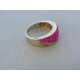 Strieborný prsteň swarovskí ružové krištáliky VPS51436