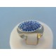 Strieborný prsteň modré krištáliky VPS55487