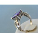 Strieborný prsteň fialový zirkón VPS54643