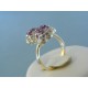 Strieborný prsteň dámsky tvar dva kvety krištáliky VPS54503