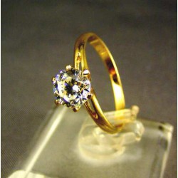 Zlatý dámsky prsteň s korunkou žlté zlato VP54192Z