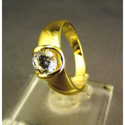 Zlatý dámsky prsteň so zirkónom žlté zlato VP53463Z