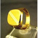 Zlatý pánsky prsteň s jemným zárezom DP63595Z