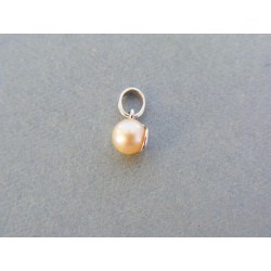 Zlatý prívesok perla biele zlato VI044B