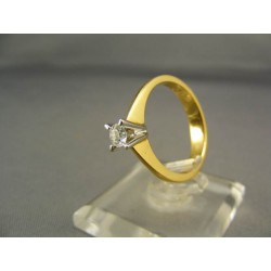 Diamantový prsteň v žltom zlate VD55409