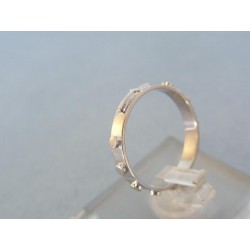 Zlatý prsteň ruženec biele zlato DP52185B