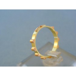 Zlatý prsteň ruženec žlté červené zlato DP50210V