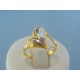 Zlatý prsteň žlté biele zlato srdiečko DP55344V