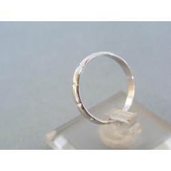 Zlatý prsteň ruženec biele zlato zárezy VP53184B 585/1000 1,84g