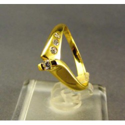 Zlatý prsteň dámsky moderný tvar žlté zlato DP54290Z 585/1000 2,90g
