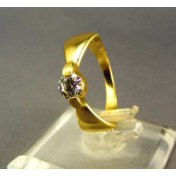 Zlatý dámsky prsteň so zirkónom žlté zlato DP54304Z