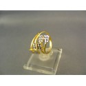 Zlatý prsteň dámsky z rôznym vzorom viacfarebné zlato VP50337V