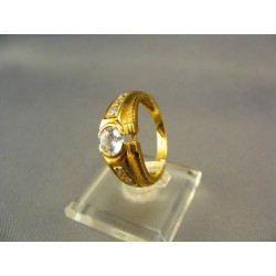 Zlatý dámsky prsteň so zirkónom žlté zlato VP57520Z