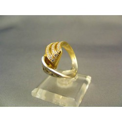 Zlatý dámsky prsteň  viacfarebné zlata VP56704V