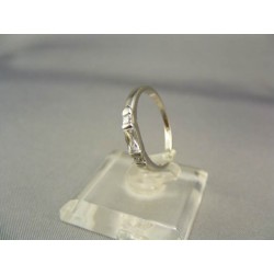 Zlatý dámsky prsteň jemný jednoduchý biele zlato VP52165B