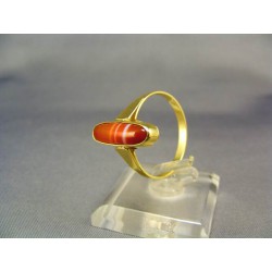 Zlatý dámsky prsteň s červeným kameňom žlté zlato VP62320Z