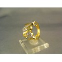Zlatý dámsky prsteň moderný žlté biele zlato VP51492V