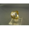 Zlatý prsteň so vzorom žlté biele zlato DP56231V