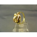 Zlatý dámsky prsteň v tvare ružičky žlté červené zlato VP62423V