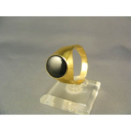 Pečatný zlatý pánsky prsteň s kameňom onyx