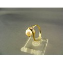 Zlatý dámsky prsteň s perlou žlté zlato DP54299Z