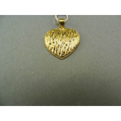 Zlatý prívesok srdce žlté zlato VI196Z