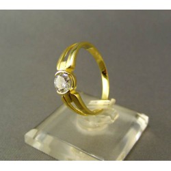 Zlatý dámsky prsteň so zirkónom žlté zlato VP59295Z