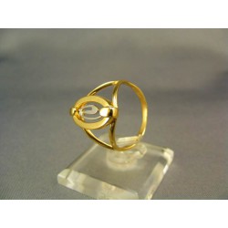 Zlatý prsteň dámsky žlté biele zlato VP57306V