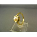 Zlatý prsteň s perlou kultivovanou žlté zlato VP54325Z