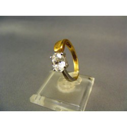 Zlatý dámsky prsteň so zirkónom viacfarebné zlato  VP56394V