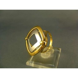 Zlatý dámsky prsteň zaujímavy viacfarebné zlato VP57515V