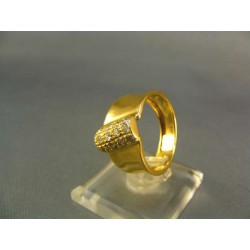 Zlatý prsteň so zirkónom žlté zlato VP57420Z
