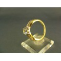 Zlatý dámsky prsteň s kamienkom žlté zlato VP58488Z