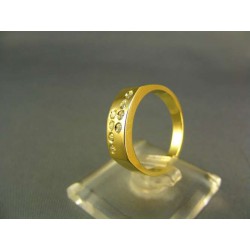 Zlatý dámsky prsteň kamienky žlté zlato VP54394Z