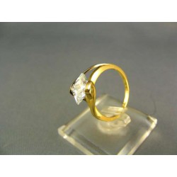 Zlatý dámsky prsteň s kamienkom žlté zlato VP51302Z