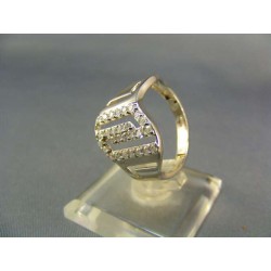 Zlatý prsteň dámsky netradičný biele zlato VP58346B