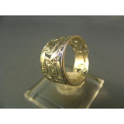 Zlatý prsteň so vzorom biele zlato VP53379B