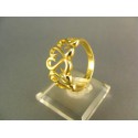 Zlatý prsteň s hačikmi žlté zlato DP63547Z