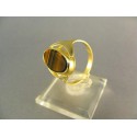 Zlatý prsteň s hnedým duhovaným kameňom žlté zlato DP57386Z