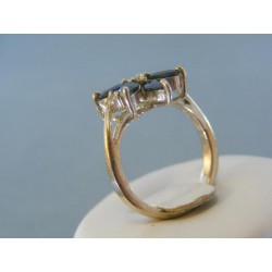 Strieborný prsteň tvar kvet kameň DPS55483