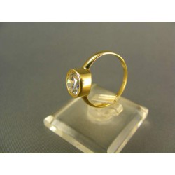 Zlatý prsteň jemný dámsky žlté zlato DP52225Z