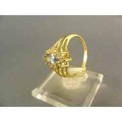 .Zlatý prsteň so zirkónom žlté zlato DP54272Z