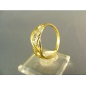 Zlatý prsteň jemne poprepletaný žlté zlato VP61325Z