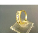 Zlatý prsteň s dlhým zirkónom žlté zlato VP53329Z