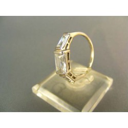 Zlatý dámsky prsteň v modernom tvare z bieleho zlata VP51242B