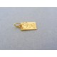 Zlatý prívesok platnička znamenie vodnár žlté zlato VI039Z
